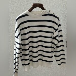 M&S Soft Touch Crew Neck Button Detail Sweater